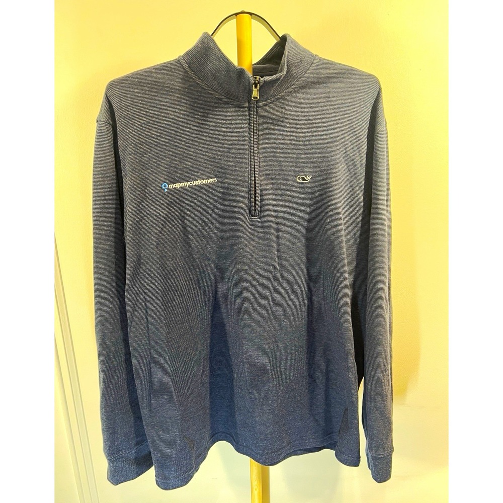 Vineyard Vines Saltwater Quarter Zip Mens XL Blue MapMyCustomers 1K003600